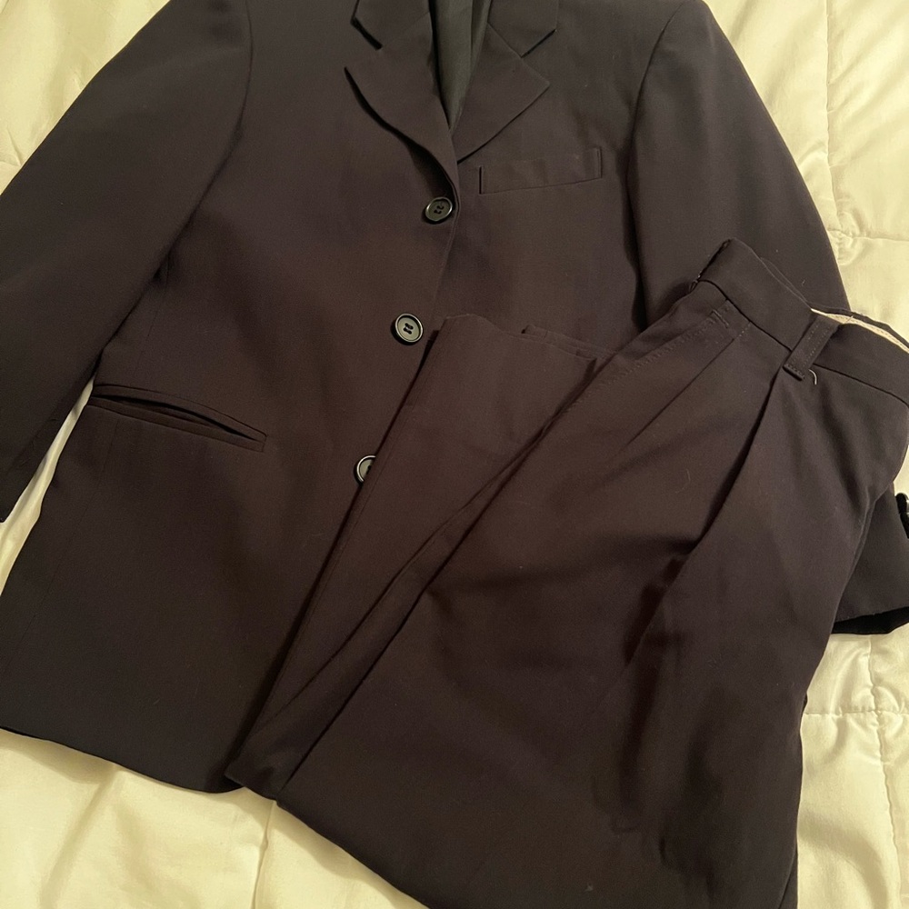 PERRY ELLIS Classic Boys size 10 Black Suit jacket pants wedding